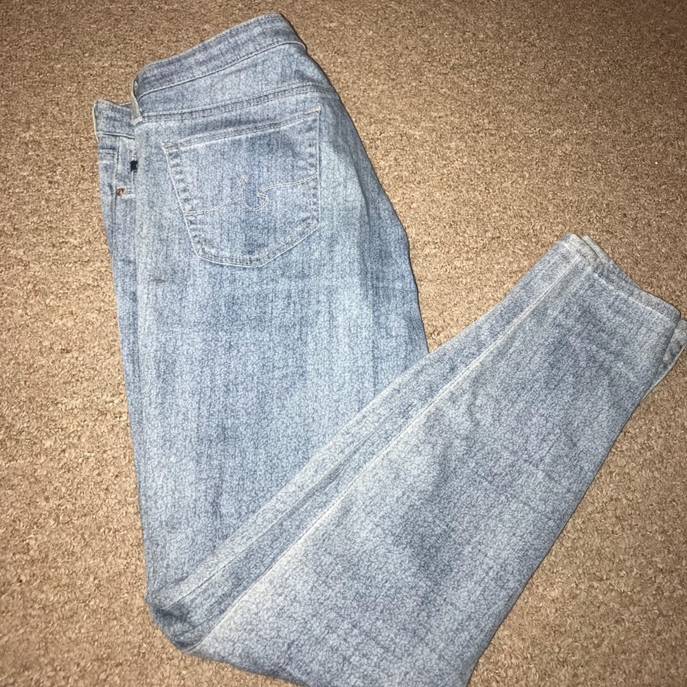 AG Light wash skinny jeans